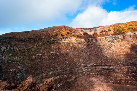 Crater of the volcano Vesuvius