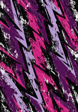 Purple and pink grunge slash pattern on black background