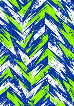 Blue green and white chevron zigzag pattern