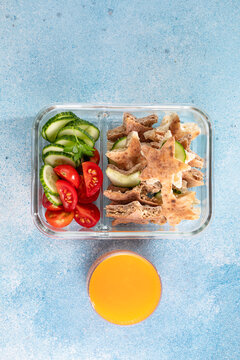Healthy vegetarian lunch for little kids. Kid meal. Vegetable and fruit served as a stars