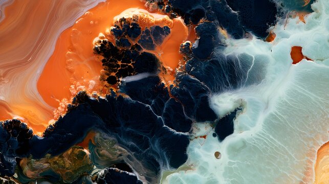 Pigment settling in a circular dish