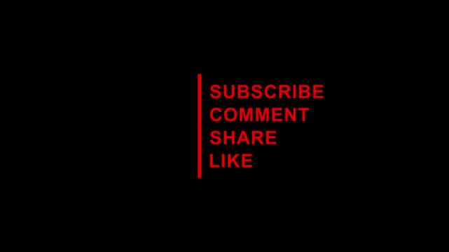 4K template text motion animated graphic of subscription. subscribe, like share, comment animation pop up for social media isolated .4k