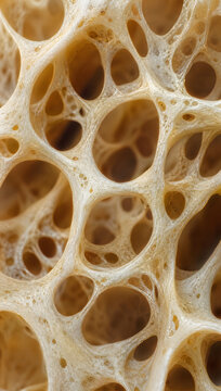 Closeup shot of spongy bone tissue