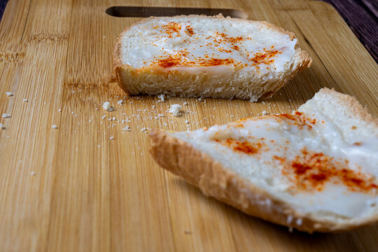 Traditional Hungarian Bread with Lard and Paprika
