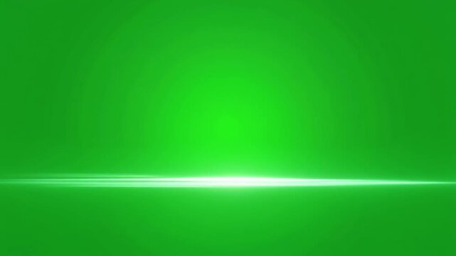 Soft Glowing Streak Smoothly Traveling Across on Chroma Green