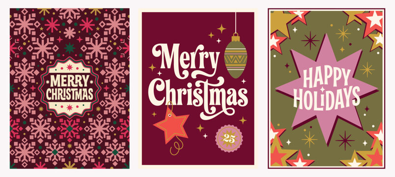 A stunning collection of vector christmas cards featuring intricate designs festive colors and heartwarming messages perfect for spreading joy during the holiday season