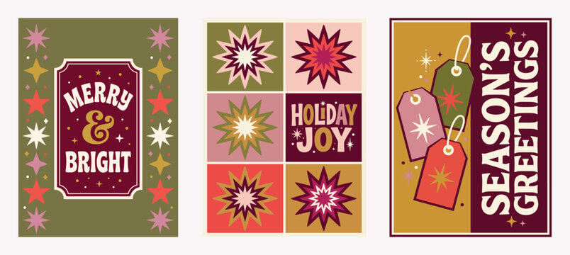 A stunning collection of vibrant christmas card vector designs showcasing festive cheer and elegant typography perfect for holiday greetings and seasonal celebrations offering