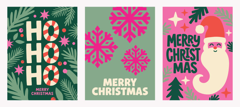 A vibrant collection of festive christmas card vector illustrations showcasing joyful holiday greetings and delightful seasonal designs for spreading cheer during december
