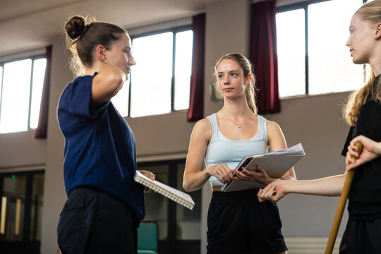 Sorting out choreography notes together