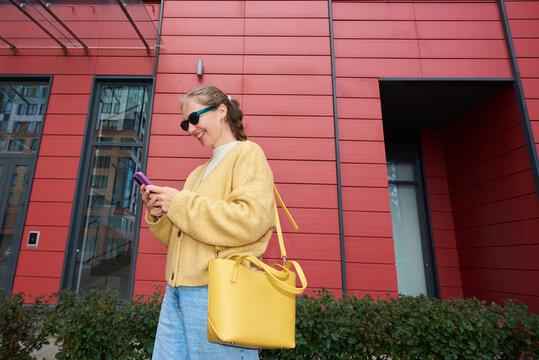 Woman checking her phone