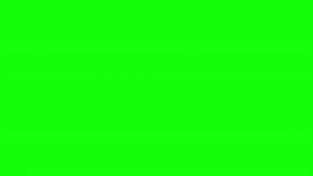 Digital glitch transition on green screen background, RGB split and pixel noise distortion effect for video editing