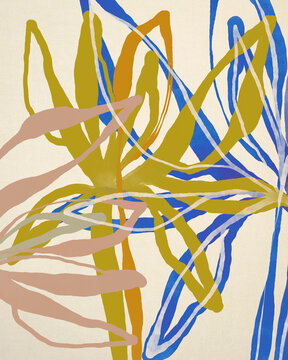 Abstract Floral Watercolor Illustration