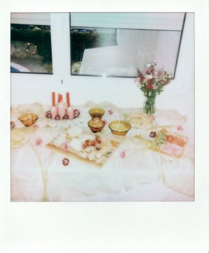 Celebratory Table on Instant film