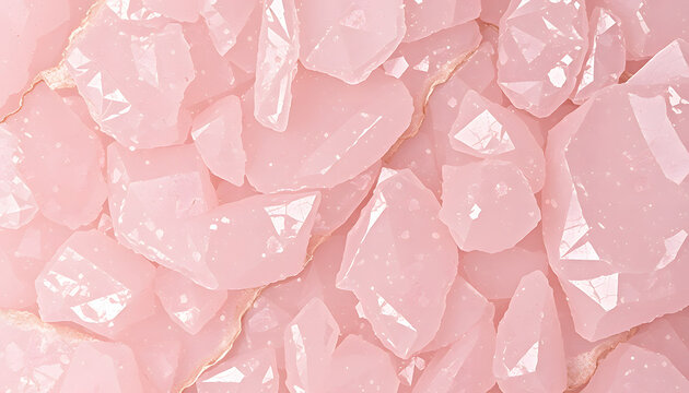 Pink quartz crystal surface texture