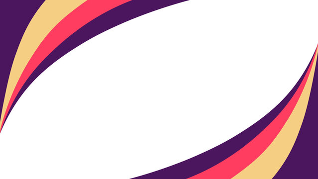 Contemporary colorful curved corner frames with purple red and yellow tones on white backdrop for stylish graphic design projects and modern digital banners