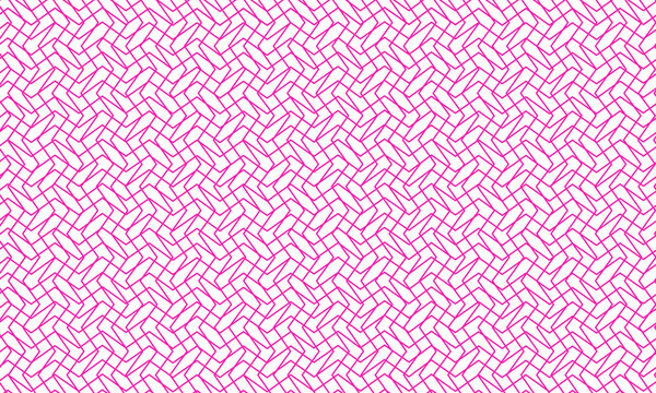 Pink geometric interlocking line pattern isolated on transparent background