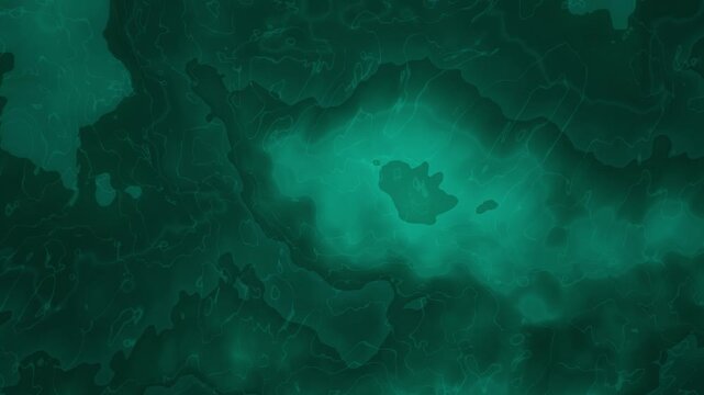 Dark green abstract looping graphic with contour lines forming a topographic map.