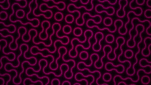 A seamless looping pattern of wavy magenta lines on a black background creates an abstract, hypnotic visual.