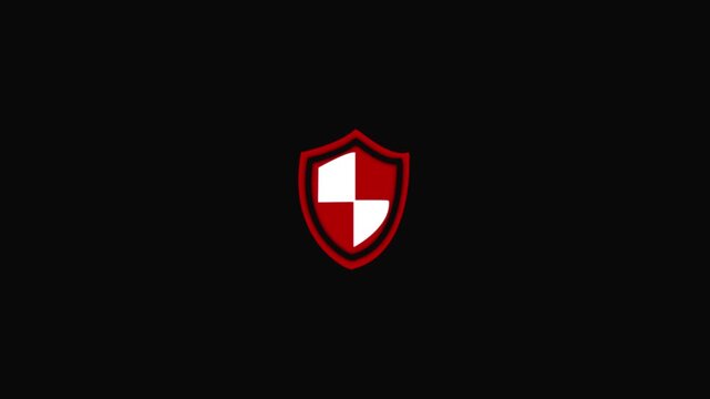 Cybersecurity Shield Protection Icon with Digital Security and Data Defense Concept