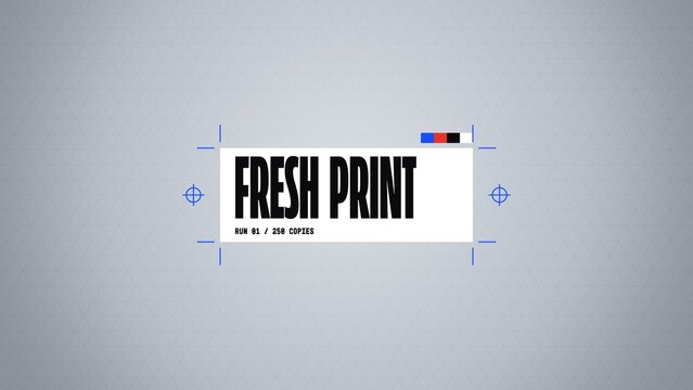 Selection Grid Titles / Bold Editorial Print Card With Crop Marks and Registration for Print Promos, Design Showcases and Social Media / Horizontal / Part 07