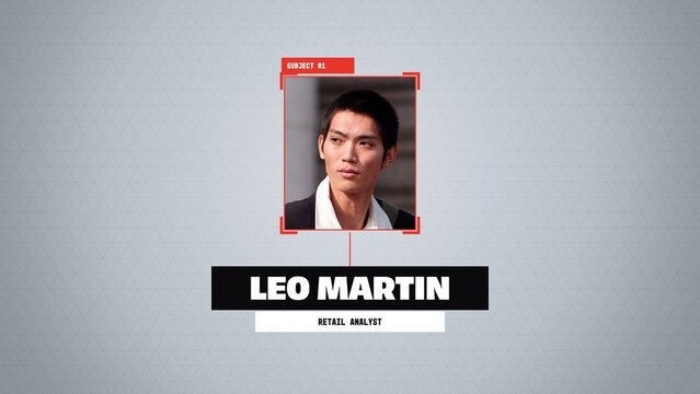 Selection Grid Titles / Bold Editorial Portrait Callout With a Tracking Box and Nameplate for Team Videos, Interviews and Social Media / Horizontal / Part 05