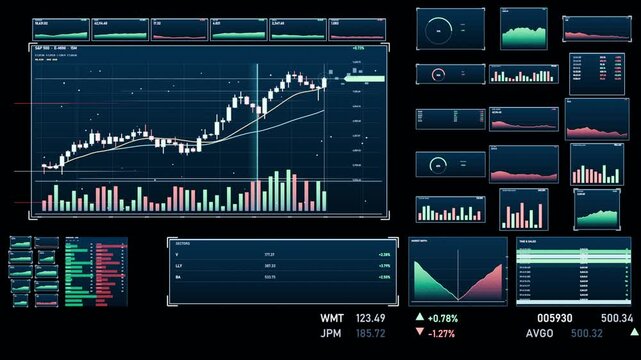 Showing candlestick chart shifting from uptrend to sharp drop after breakout on dashboard, alert