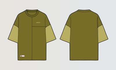Modern Cut and Sew T-Shirt Collection with Panel Patterns and Graphic Designs