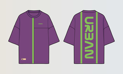 Modern Cut and Sew T-Shirt Collection with Panel Patterns and Graphic Designs