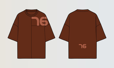 Modern Cut and Sew T-Shirt Collection with Panel Patterns and Graphic Designs