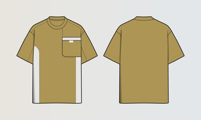 Modern Cut and Sew T-Shirt Collection with Panel Patterns and Graphic Designs
