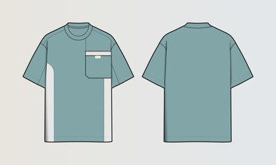 Modern Cut and Sew T-Shirt Collection with Panel Patterns and Graphic Designs