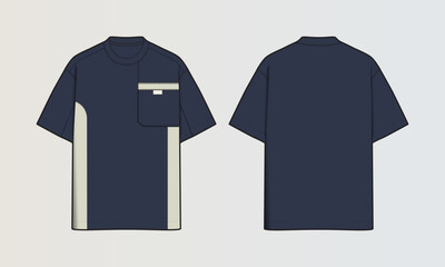 Modern Cut and Sew T-Shirt Collection with Panel Patterns and Graphic Designs