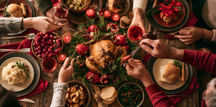 Christmas and New Year's dinner group concept