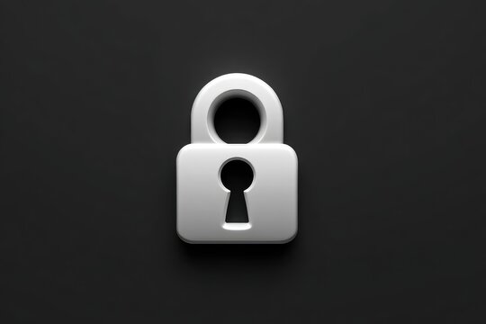 Simple lock icon with keyhole