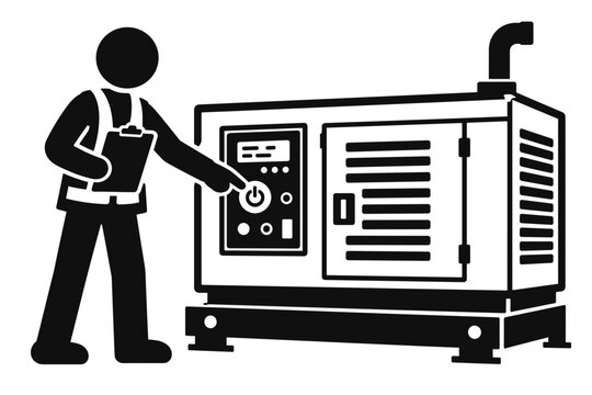 Building Manager Testing Backup Generator Before a Blackout