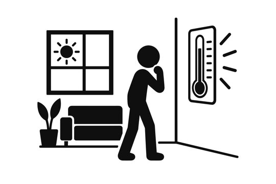 Resident Checking Indoor Temperature During a Heatwave