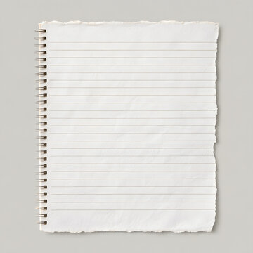 Blank notebook sheets with a split spiral binding