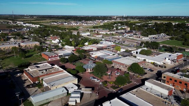 Aerial Orbit of Celina Texas Town Square