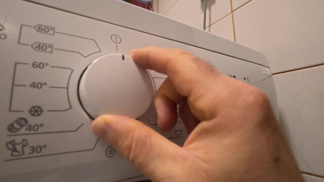 Hand Turning Washing Machine Program Selector Dial