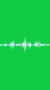 Vertical video: Audio starting waveform pulsing blobs falling showing sound on transparent canvas