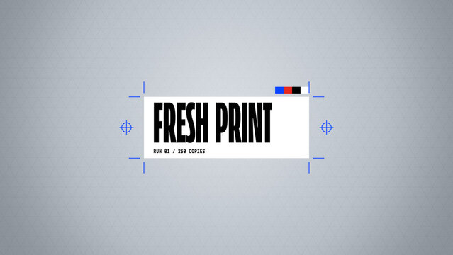 Selection Grid Titles / Bold Editorial Print Card With Crop Marks and Registration for Print Promos, Design Showcases and Social Media / Horizontal / Part 07
