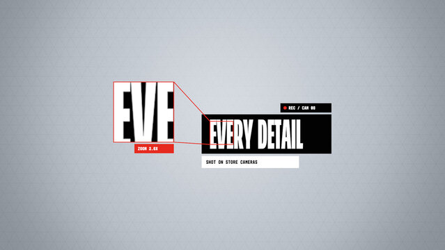 Selection Grid Titles / Bold Editorial Magnified Text With a Zoom Callout and Red Guides for Design Showcases, Product Videos and Social Media / Horizontal / Part 08