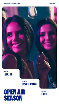Frame Cut Stories / Bold Stepped Photo Frame With White Margins for Festival Promos, Summer Events and Social Media / Vertical / Part 10