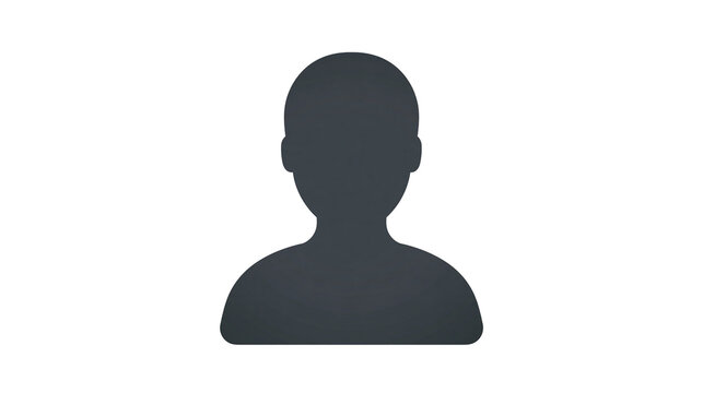 Isolated generic human figure silhouette representing a universal user profile or anonymous avatar icon