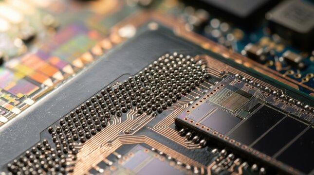 Advanced semiconductor chiplet package with microbumps, through silicon vias, copper traces, and polished epoxy surface