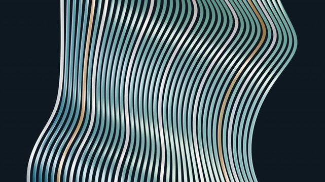 Metallic parallel ribbons flow in a cascading wave