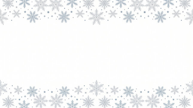 bright banner christmas card with snowflake border vector