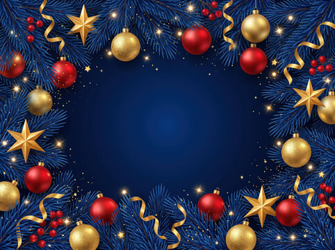 Merry Christmas background with christmas element. Vector illustration