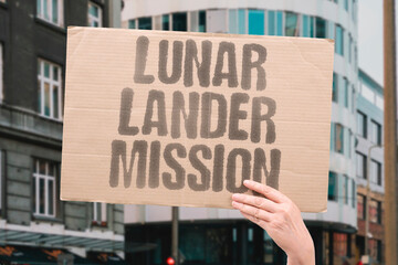 "Lunar lander mission" Robotic craft aims for Moon. LANDER. LUNAR. MISSION. ROBOTIC. SURFACE. © AndriiKoval