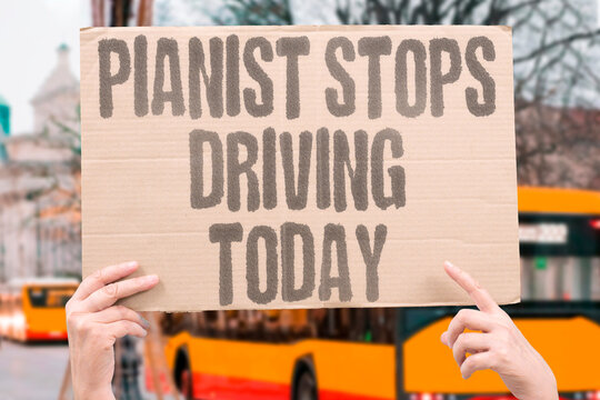 "Pianist stops driving today" Veteran musician's health halts driving. PIANIST. DRIVING. LICENSE. HEALTH. MUSICIAN.